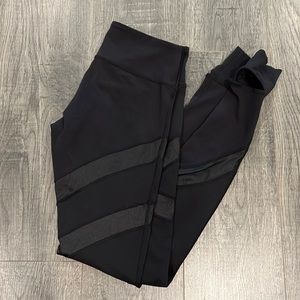 Lululemon black leggings with ballet foot covers